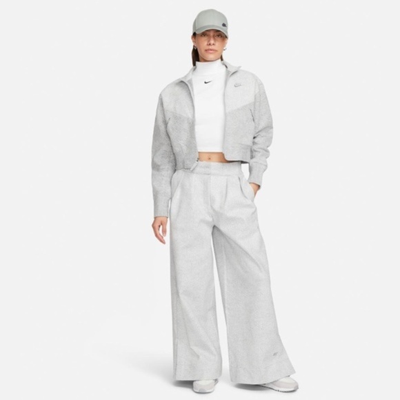 NIKE Forward White gray textured therma fit performance JACKET size small‎ new - Picture 4 of 11